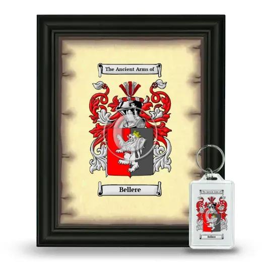Bellere Framed Coat of Arms and Keychain - Black