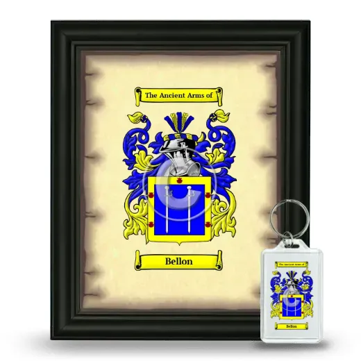 Bellon Framed Coat of Arms and Keychain - Black