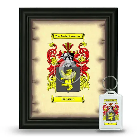 Benskin Framed Coat of Arms and Keychain - Black