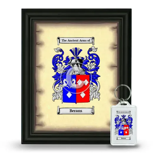 Berans Framed Coat of Arms and Keychain - Black