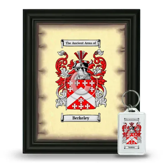 Berkeley Framed Coat of Arms and Keychain - Black