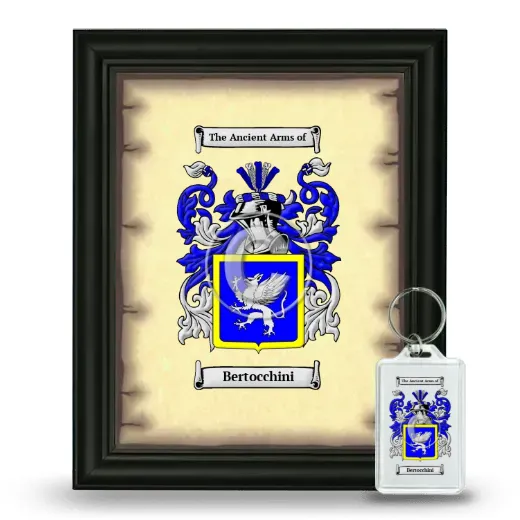 Bertocchini Framed Coat of Arms and Keychain - Black