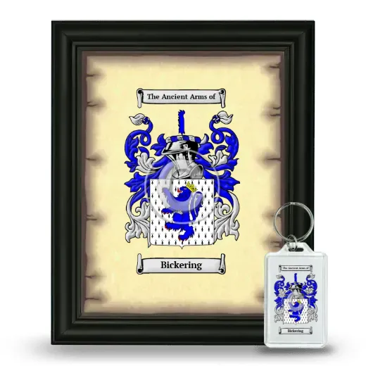 Bickering Framed Coat of Arms and Keychain - Black
