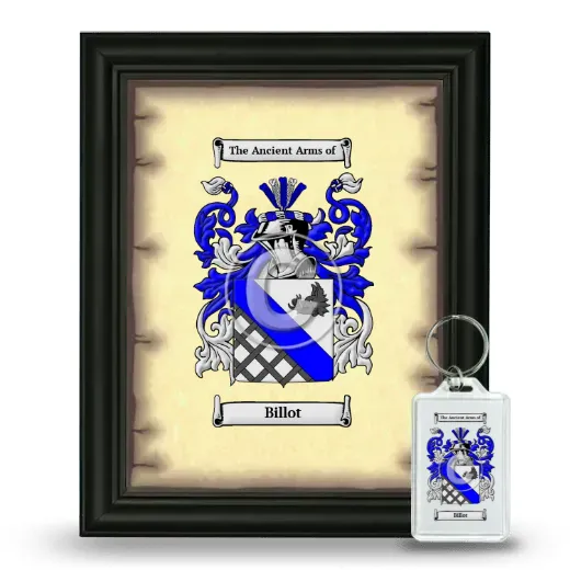 Billot Framed Coat of Arms and Keychain - Black