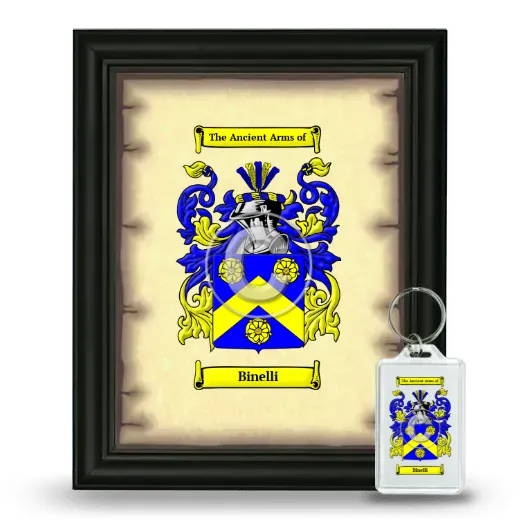 Binelli Framed Coat of Arms and Keychain - Black