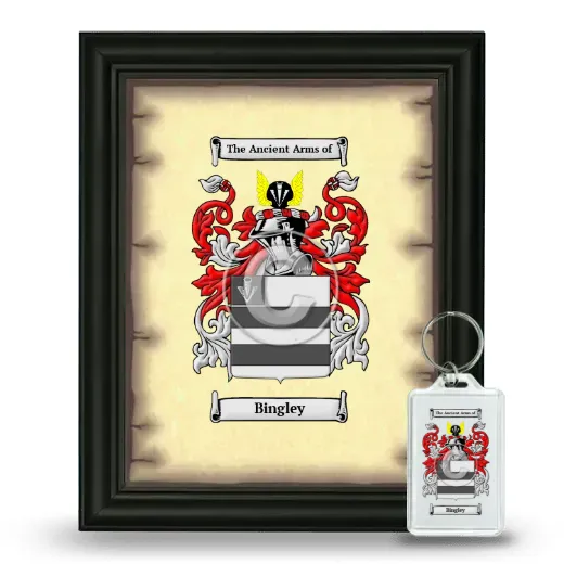 Bingley Framed Coat of Arms and Keychain - Black