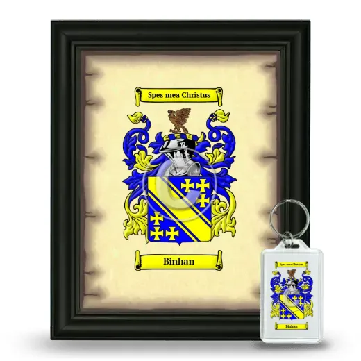 Binhan Framed Coat of Arms and Keychain - Black