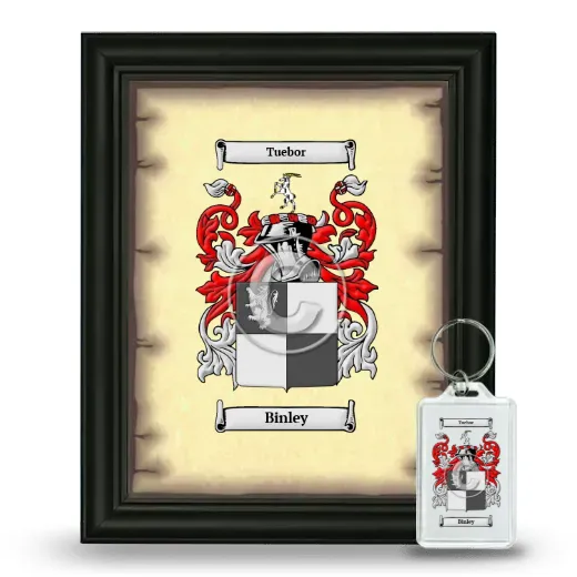 Binley Framed Coat of Arms and Keychain - Black