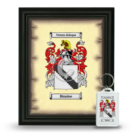 Binnine Framed Coat of Arms and Keychain - Black