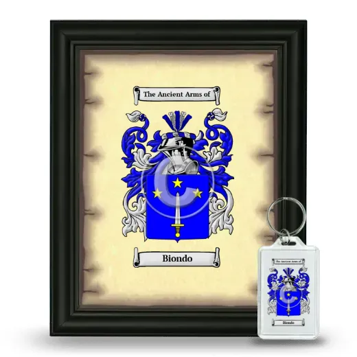 Biondo Framed Coat of Arms and Keychain - Black