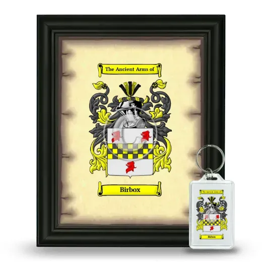Birbox Framed Coat of Arms and Keychain - Black