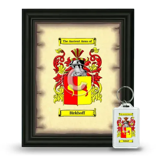 Birkhoff Framed Coat of Arms and Keychain - Black