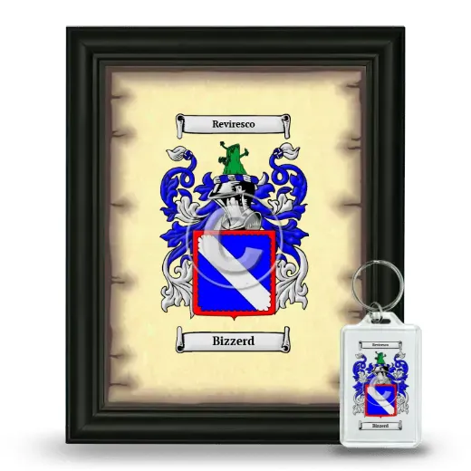 Bizzerd Framed Coat of Arms and Keychain - Black