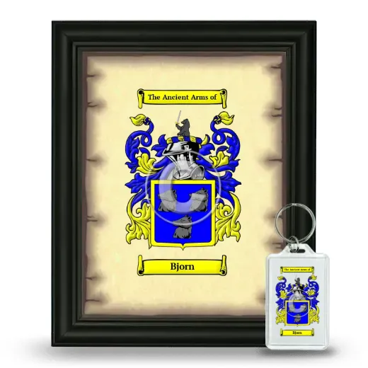 Bjorn Framed Coat of Arms and Keychain - Black