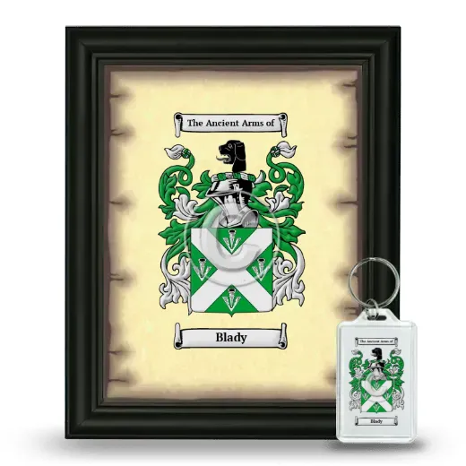 Blady Framed Coat of Arms and Keychain - Black