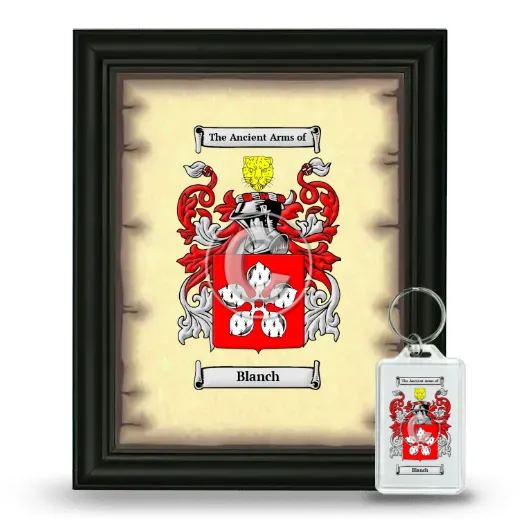 Blanch Framed Coat of Arms and Keychain - Black