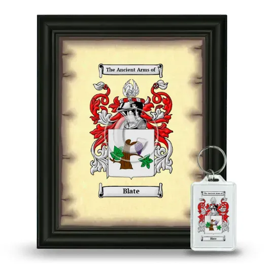 Blate Framed Coat of Arms and Keychain - Black