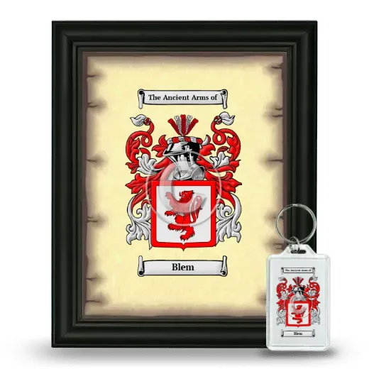 Blem Framed Coat of Arms and Keychain - Black