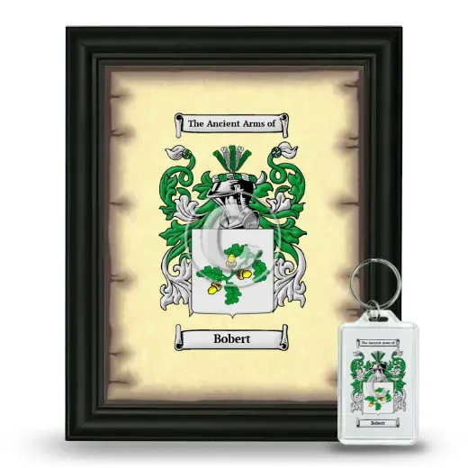 Bobert Framed Coat of Arms and Keychain - Black