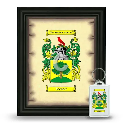Bocholt Framed Coat of Arms and Keychain - Black