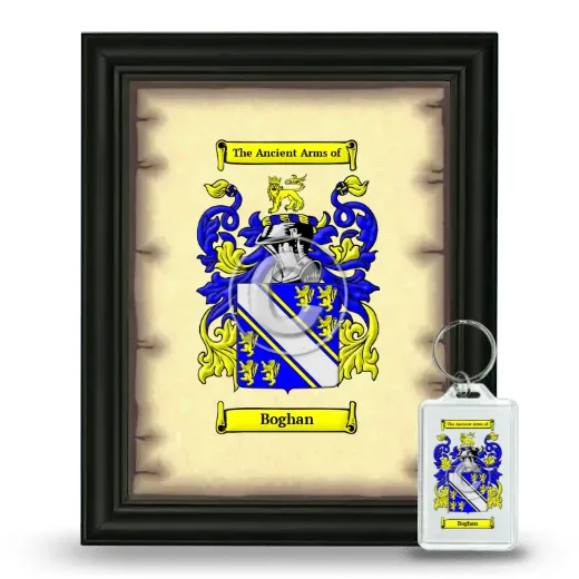 Boghan Framed Coat of Arms and Keychain - Black