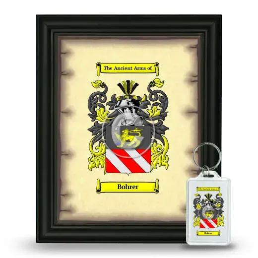 Bohrer Framed Coat of Arms and Keychain - Black
