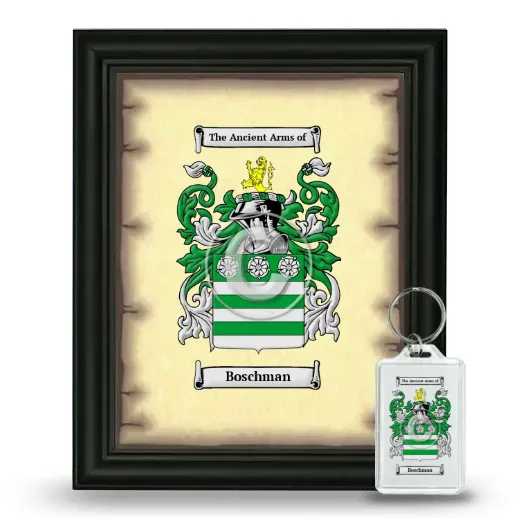 Boschman Framed Coat of Arms and Keychain - Black