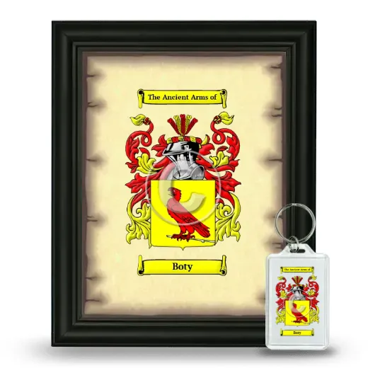 Boty Framed Coat of Arms and Keychain - Black