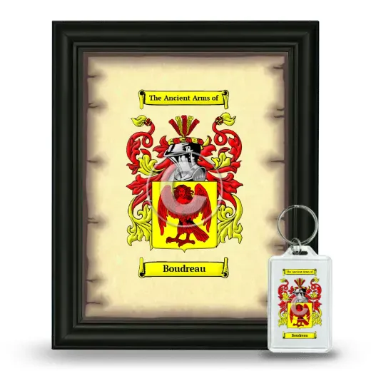 Boudreau Framed Coat of Arms and Keychain - Black