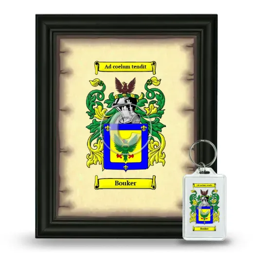 Bouker Framed Coat of Arms and Keychain - Black
