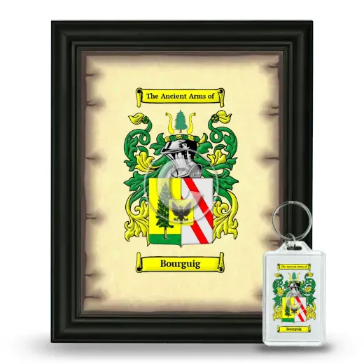 Bourguig Framed Coat of Arms and Keychain - Black