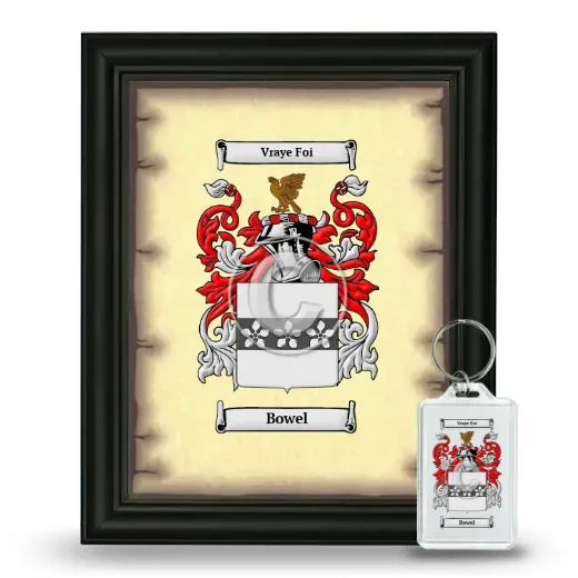 Bowel Framed Coat of Arms and Keychain - Black