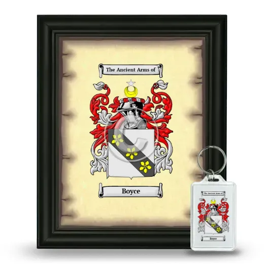 Boyce Framed Coat of Arms and Keychain - Black