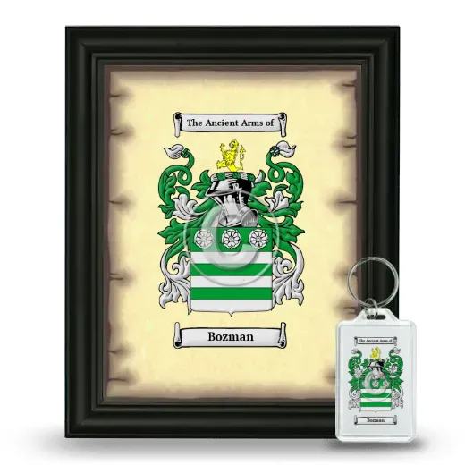 Bozman Framed Coat of Arms and Keychain - Black