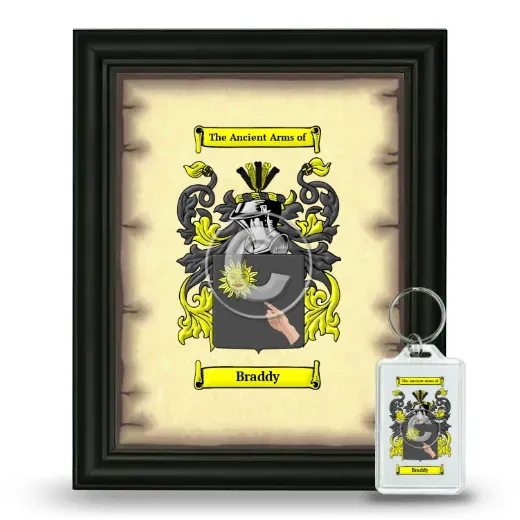 Braddy Framed Coat of Arms and Keychain - Black