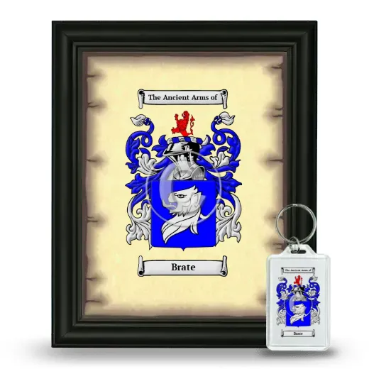 Brate Framed Coat of Arms and Keychain - Black