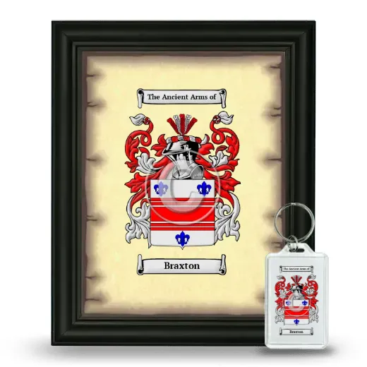 Braxton Framed Coat of Arms and Keychain - Black