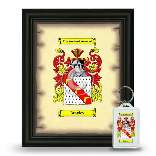 Brayley Framed Coat of Arms and Keychain - Black