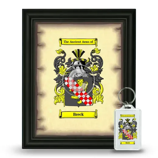 Breck Framed Coat of Arms and Keychain - Black