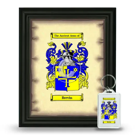 Brevin Framed Coat of Arms and Keychain - Black