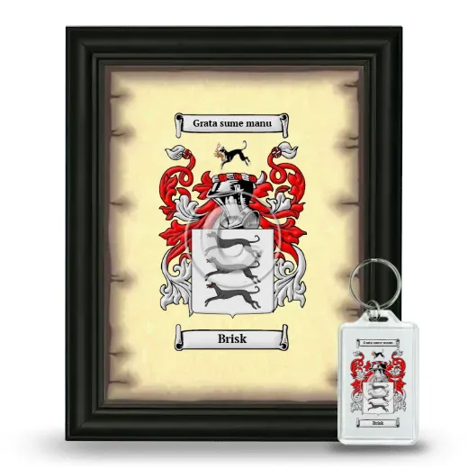Brisk Framed Coat of Arms and Keychain - Black