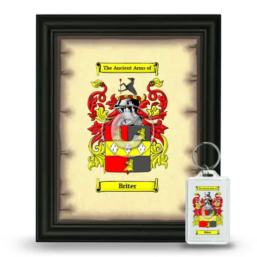 Briter Framed Coat of Arms and Keychain - Black