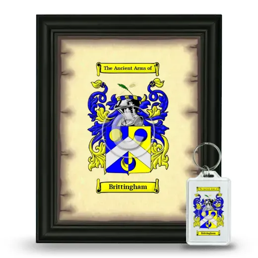 Brittingham Framed Coat of Arms and Keychain - Black