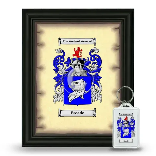Broade Framed Coat of Arms and Keychain - Black