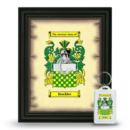 Brocklee Framed Coat of Arms and Keychain - Black