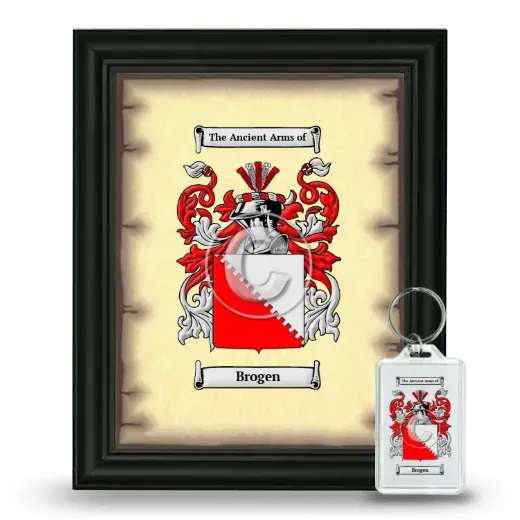 Brogen Framed Coat of Arms and Keychain - Black