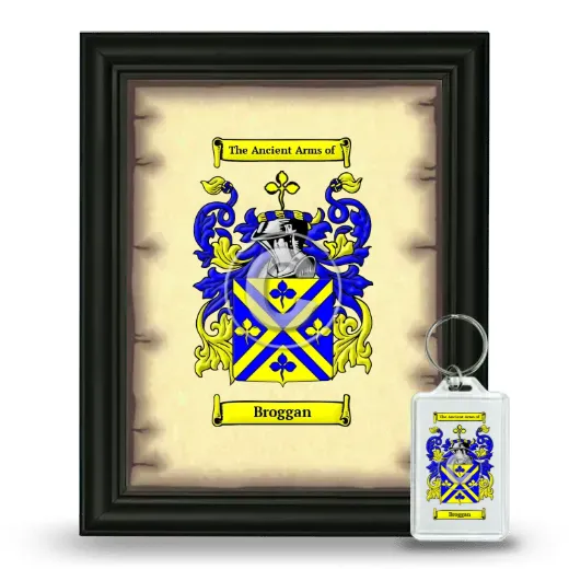 Broggan Framed Coat of Arms and Keychain - Black