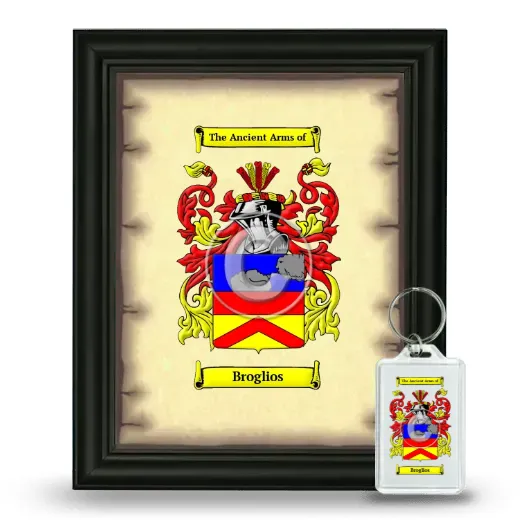 Broglios Framed Coat of Arms and Keychain - Black