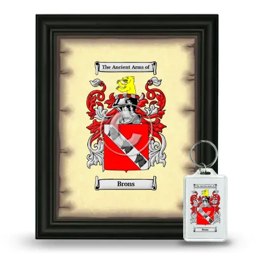 Brons Framed Coat of Arms and Keychain - Black