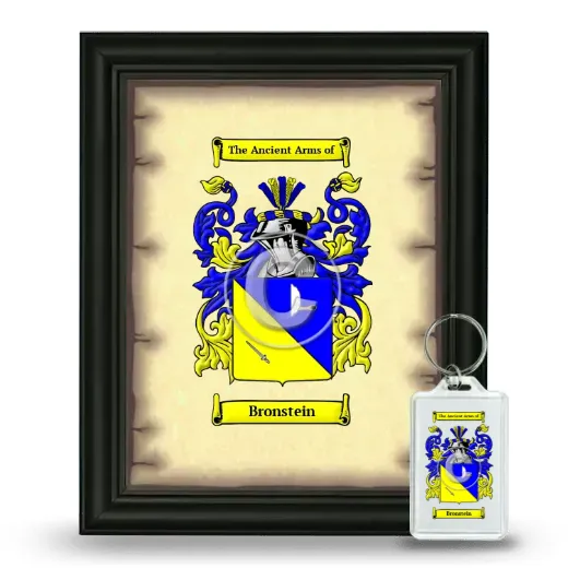 Bronstein Framed Coat of Arms and Keychain - Black